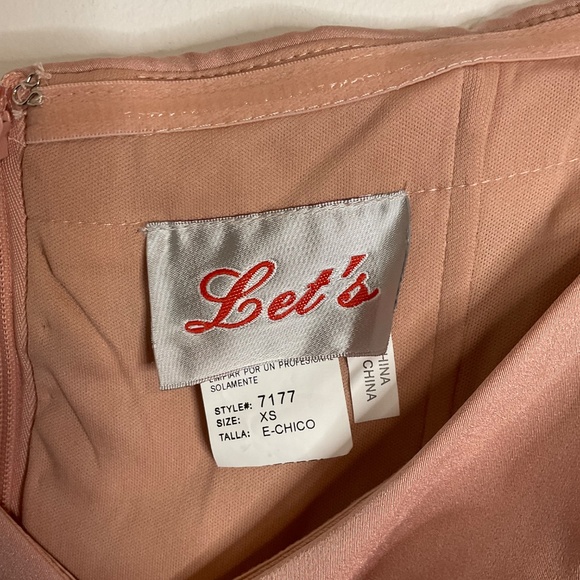 Blush Pink Off Shoulder Evening Gown XS New - Picture 5 of 13